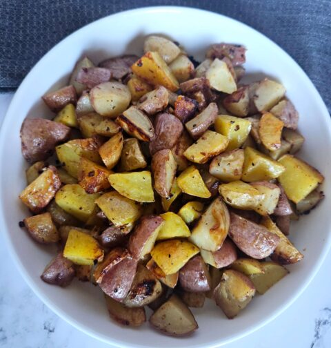 roasted garlic and parmesan potatoes