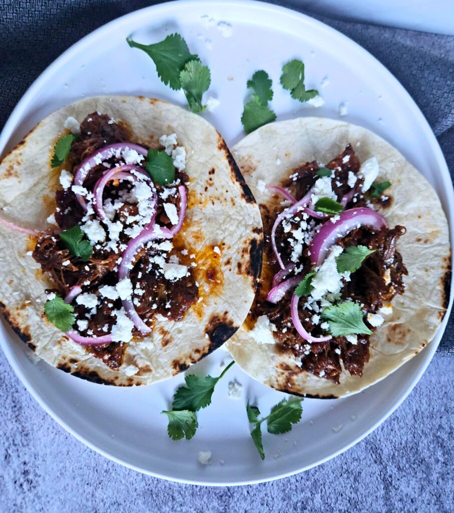 braised chipotle short rib tacos