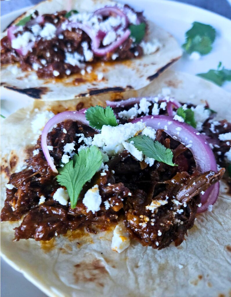 braised chipotle short rib tacos