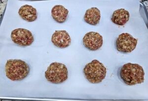 rolled italian sausage meatballs
