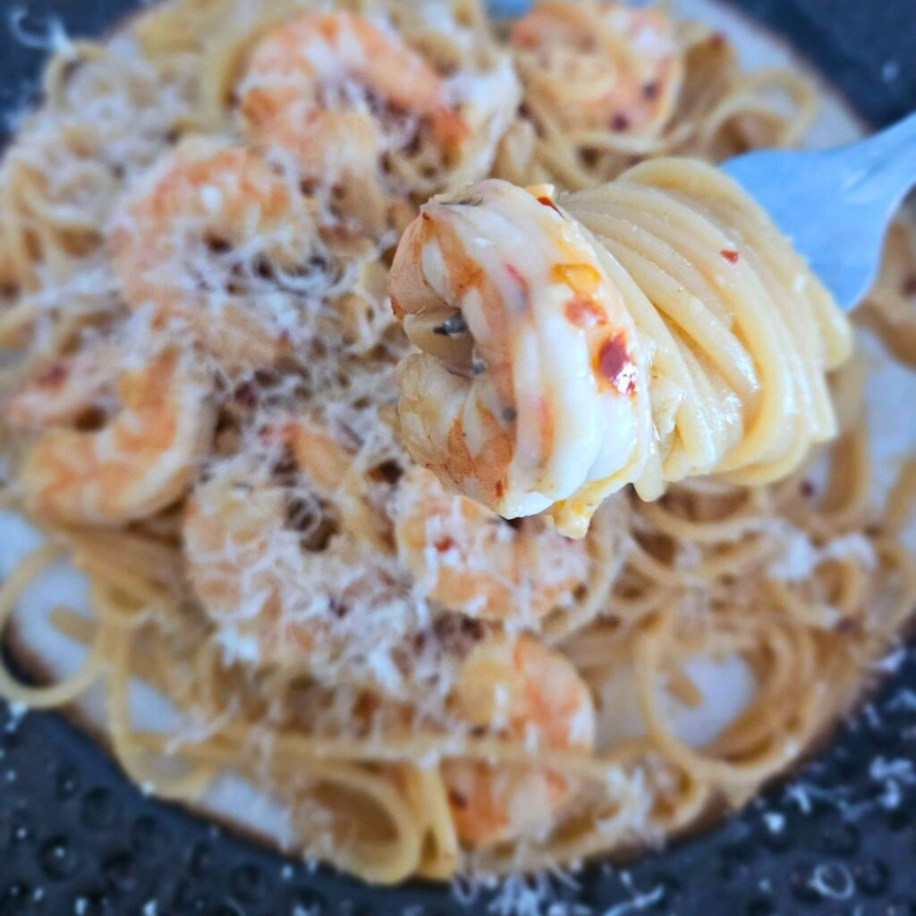 spicy shrimp pasta 10-min shrimp pasta