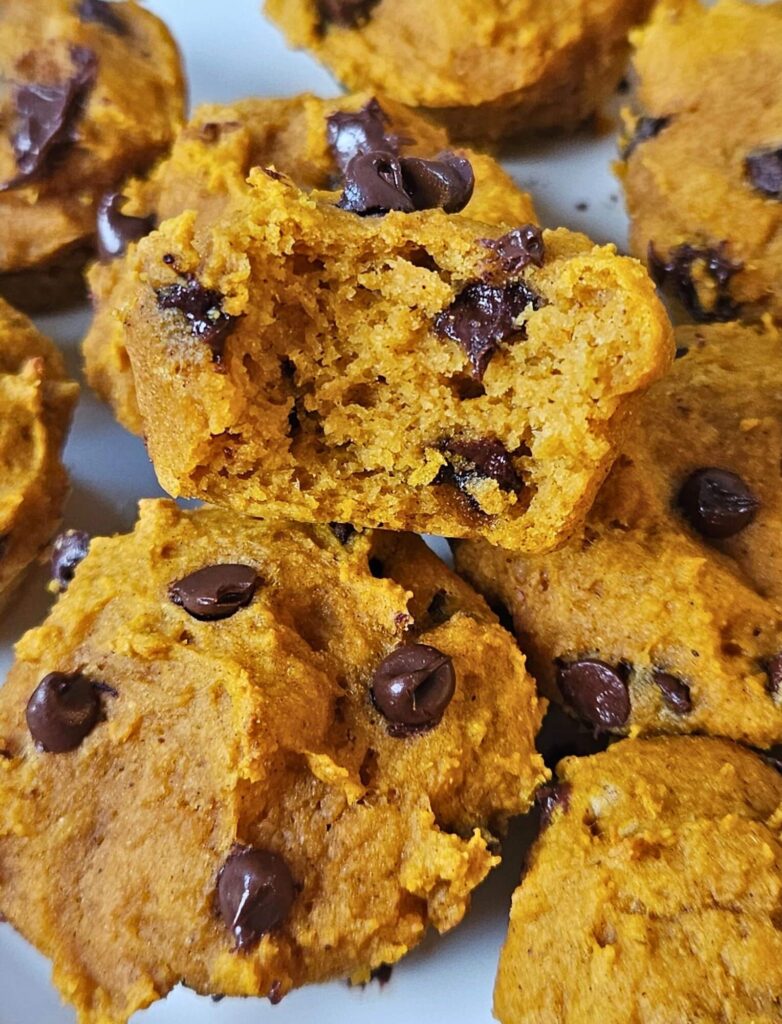 Kodiak Pumpkin Muffins 13 Protein pumpkin muffins after taking a bite.