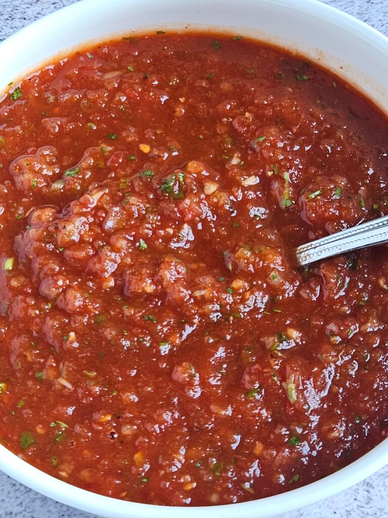 Image of chipotle tomato salsa in a bowl.